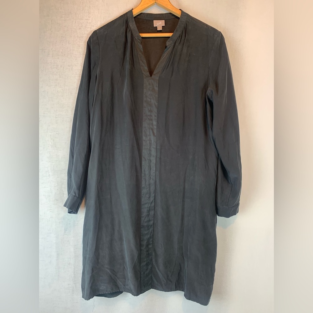 J.Jill Tunic Dress Long Sleeve Silk Dress large